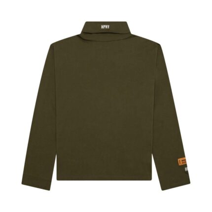 Heron Preston Logo Patch Rollneck Long-Sleeve T-Shirt Dark Olive